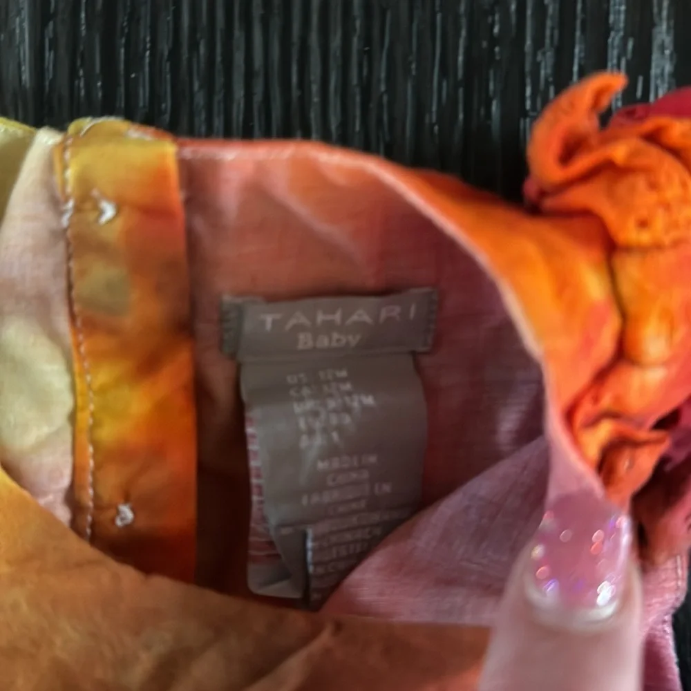 🍍TAHARI BABY TYED DYED DRESS🍍sz 12M🍍O-1